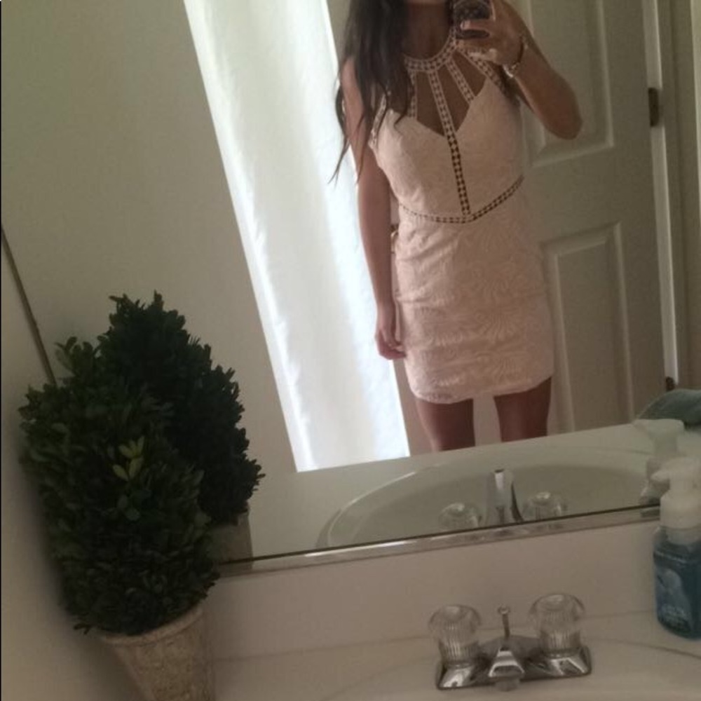 Lace formal mini dress